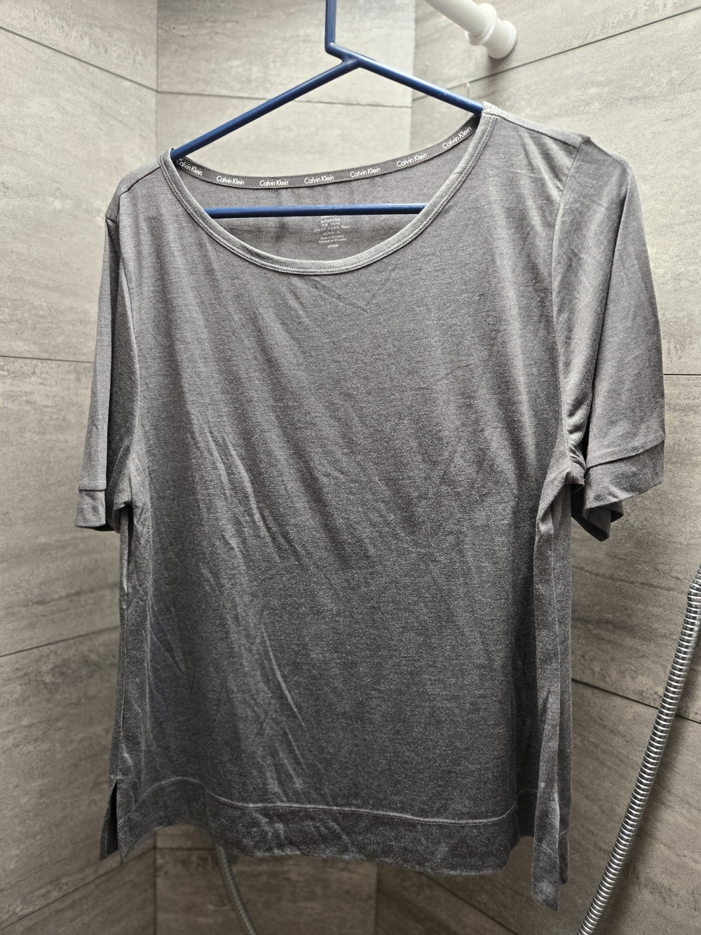 Calvin Klein Women's Charcoal Gray Short Sleeve Pajama Set